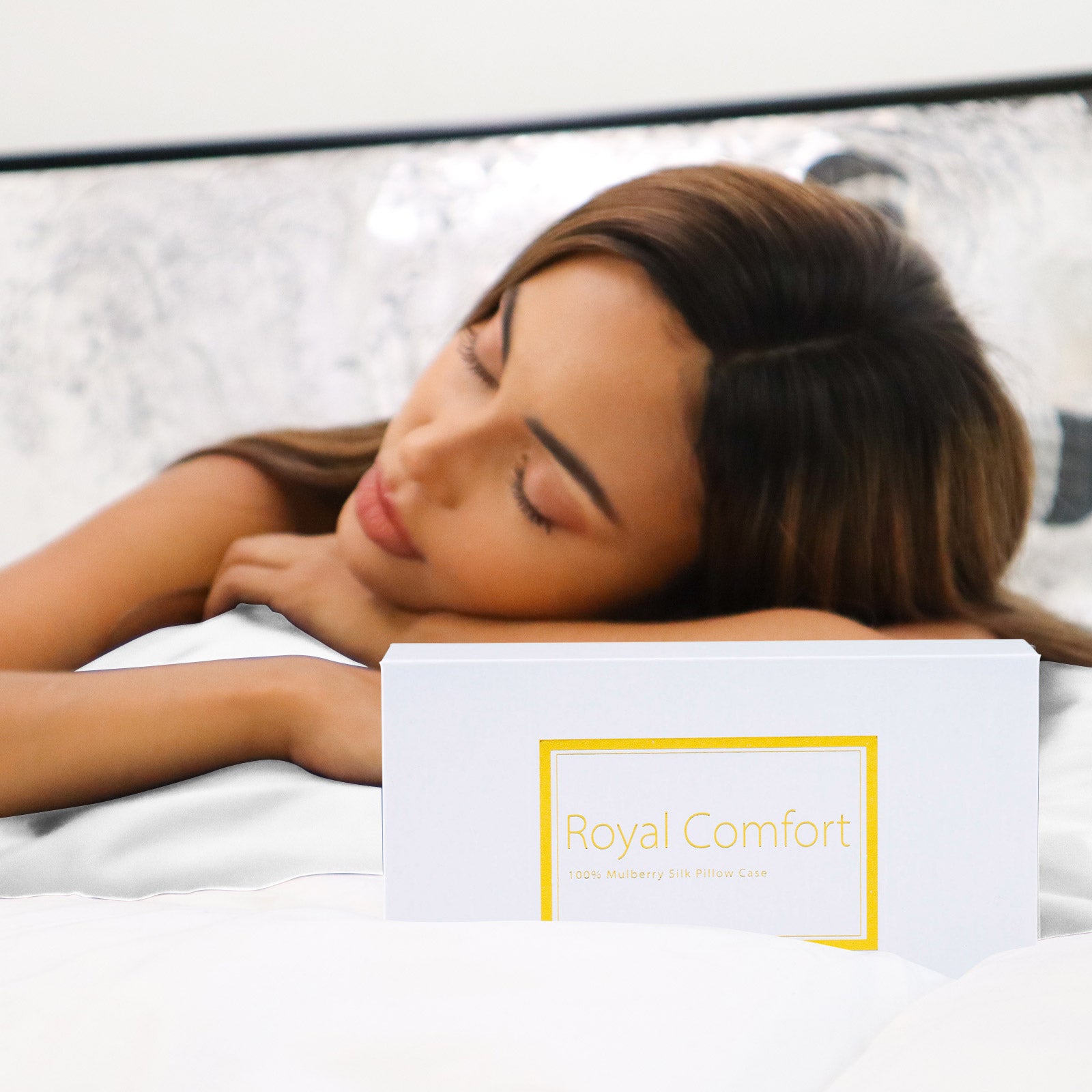 Royal Comfort Mulberry Soft Silk Hypoallergenic Pillowcase Twin Pack 51 x 76cm - White-Pillowcases-PEROZ Accessories