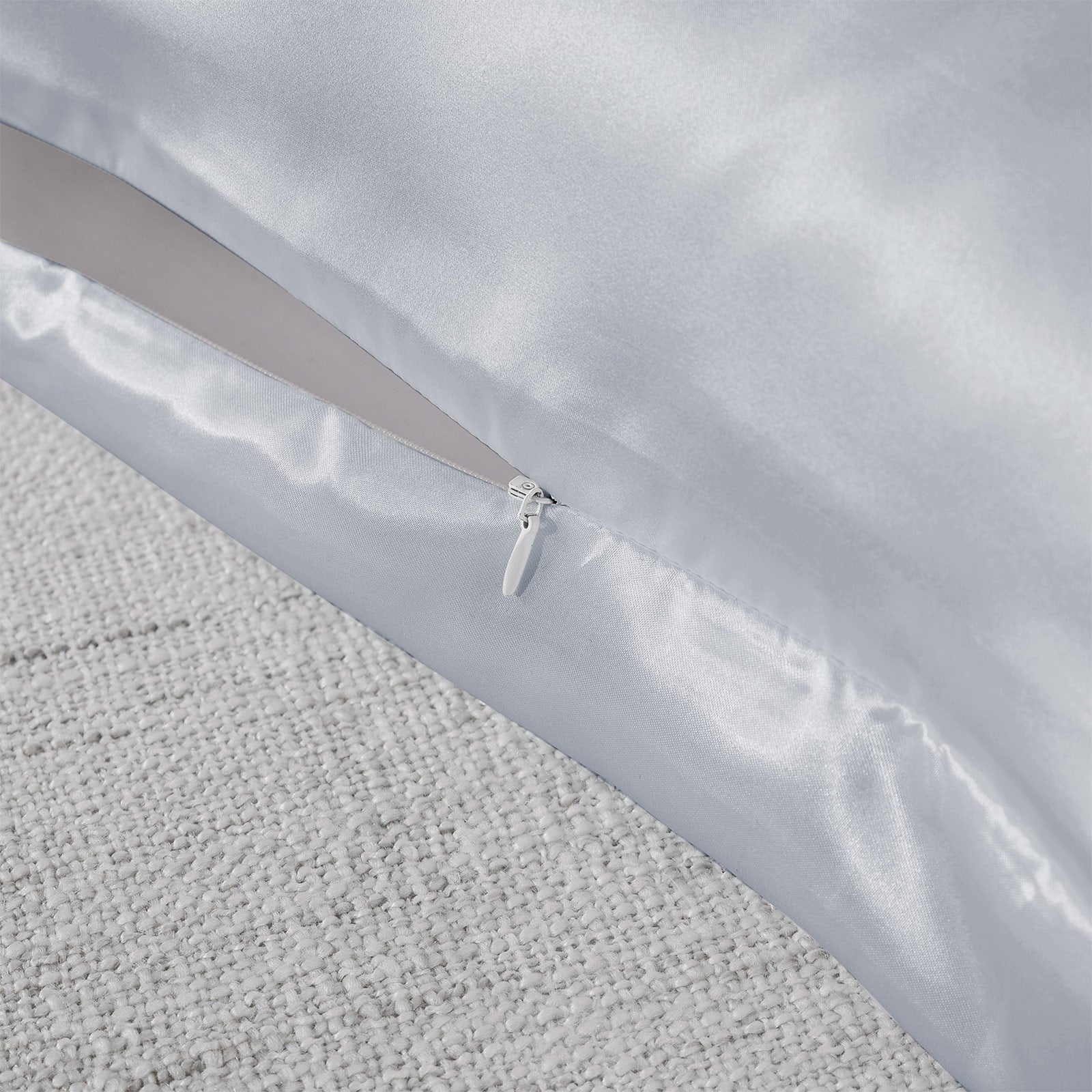 Royal Comfort Mulberry Soft Silk Hypoallergenic Pillowcase Twin Pack 51 x 76cm - Silver-Pillowcases-PEROZ Accessories