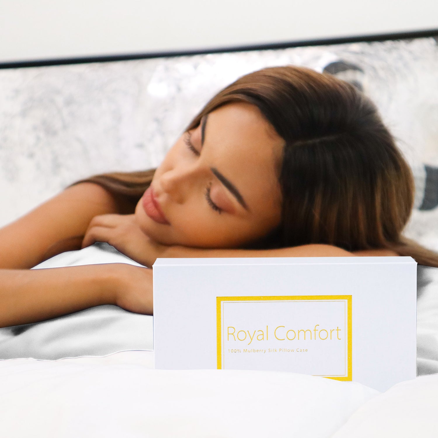 Royal Comfort Mulberry Soft Silk Hypoallergenic Pillowcase Twin Pack 51 x 76cm - Silver-Pillowcases-PEROZ Accessories