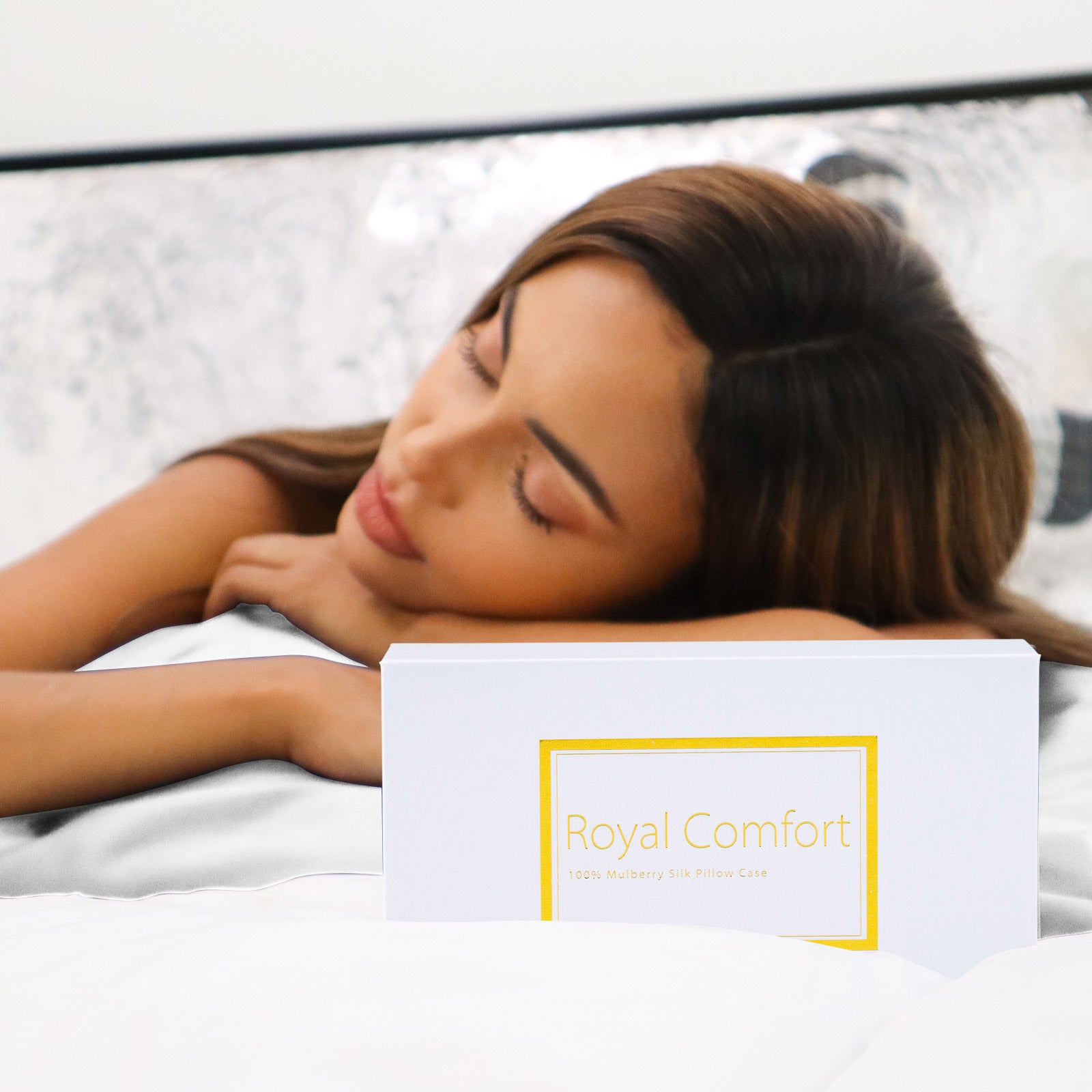 Royal Comfort Mulberry Soft Silk Hypoallergenic Pillowcase Twin Pack 51 x 76cm - Silver-Pillowcases-PEROZ Accessories