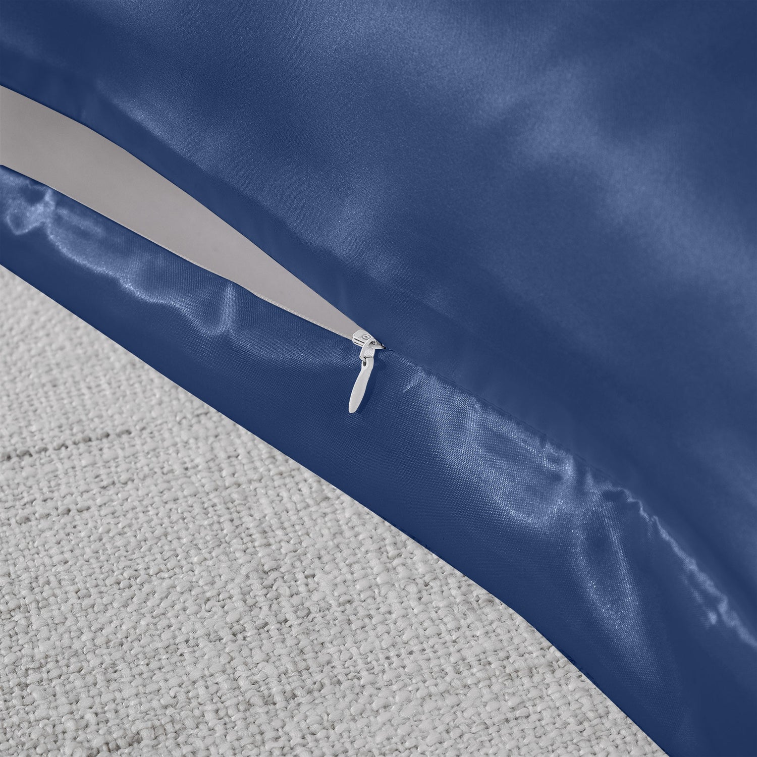Royal Comfort Mulberry Soft Silk Hypoallergenic Pillowcase Twin Pack 51 x 76cm - Navy-Pillowcases-PEROZ Accessories