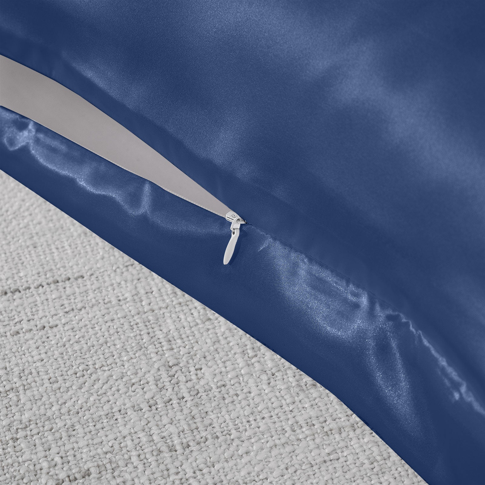 Royal Comfort Mulberry Soft Silk Hypoallergenic Pillowcase Twin Pack 51 x 76cm - Navy-Pillowcases-PEROZ Accessories