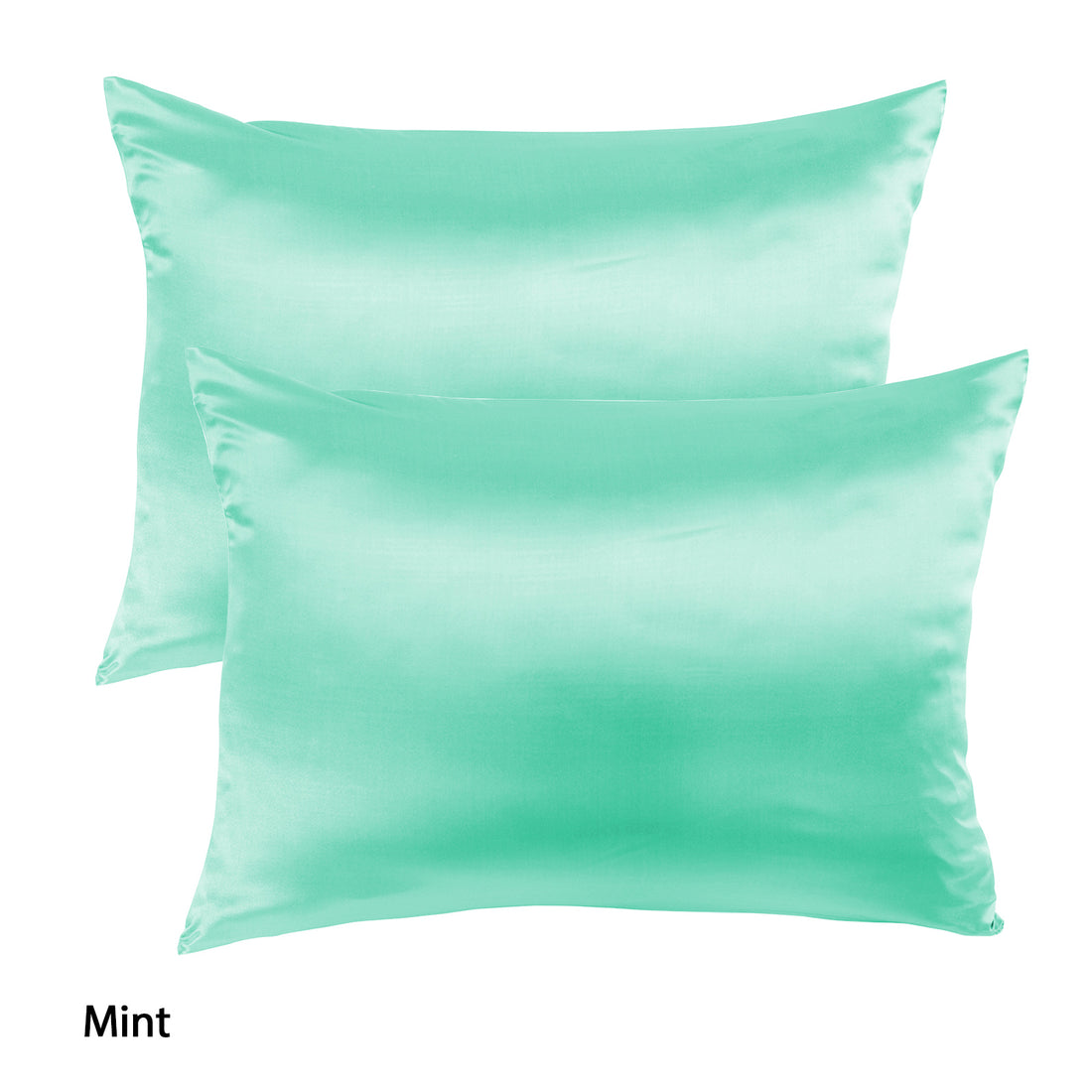 Royal Comfort Mulberry Soft Silk Hypoallergenic Pillowcase Twin Pack 51 x 76cm - Mint-Pillowcases-PEROZ Accessories
