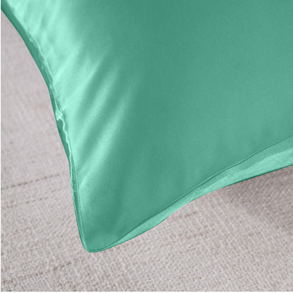 Royal Comfort Mulberry Soft Silk Hypoallergenic Pillowcase Twin Pack 51 x 76cm - Mint-Pillowcases-PEROZ Accessories