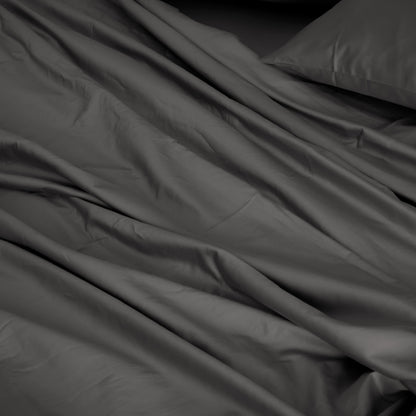 Royal Comfort 1000TC Hotel Grade Bamboo Cotton Sheets Pillowcases Set Ultrasoft - Queen - Pewter-Bed Sheets-PEROZ Accessories