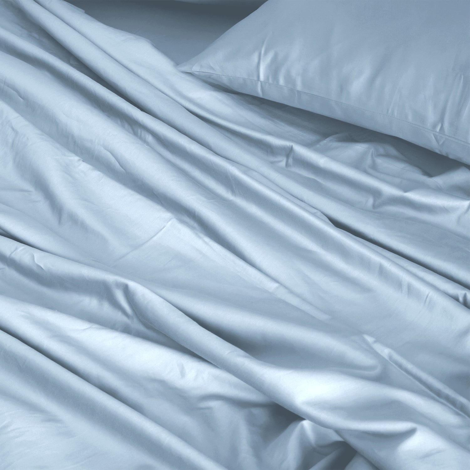 Royal Comfort 1000TC Hotel Grade Bamboo Cotton Sheets Pillowcases Set Ultrasoft - King - Blue Fog-Bed Sheets-PEROZ Accessories