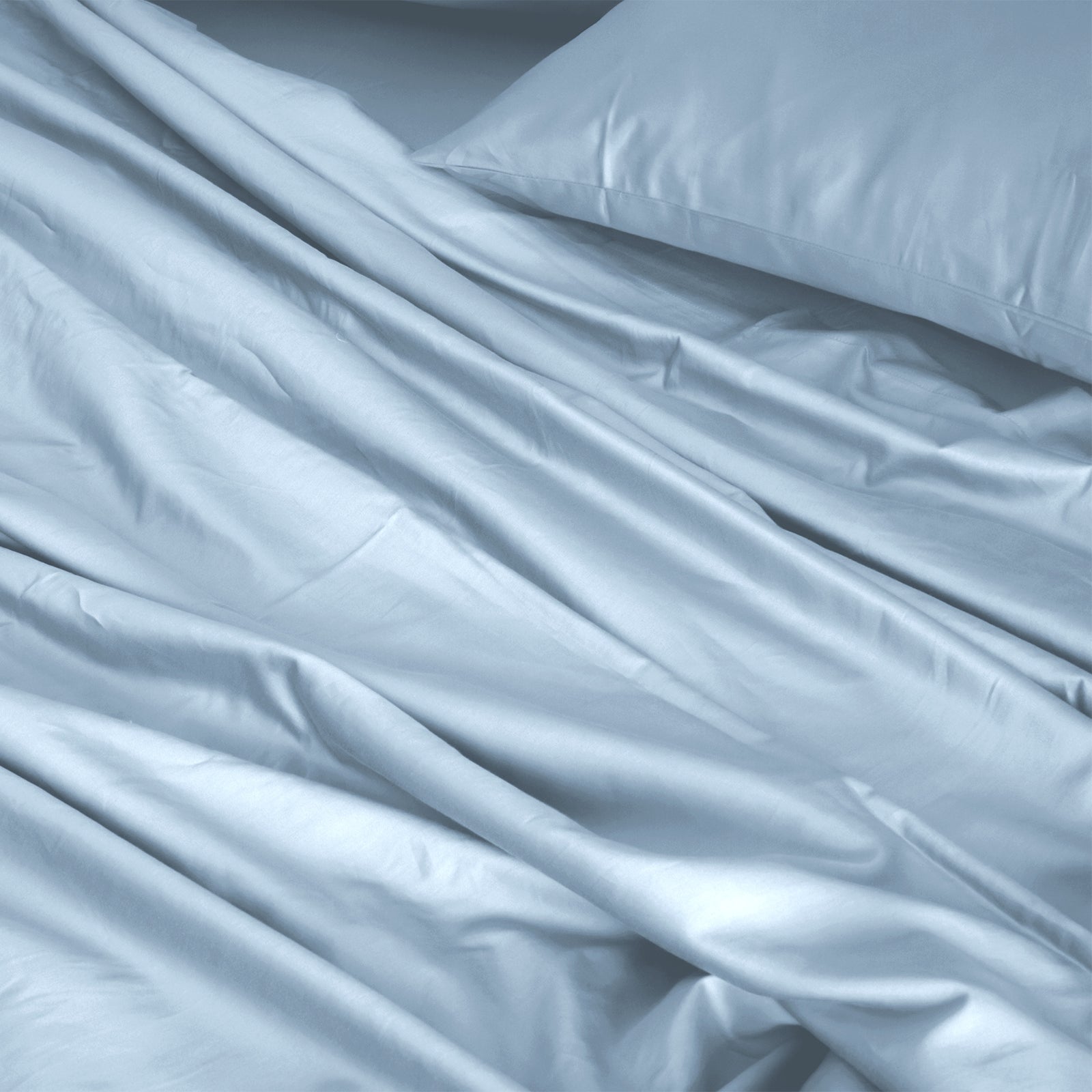 Royal Comfort 1000TC Hotel Grade Bamboo Cotton Sheets Pillowcases Set Ultrasoft - King - Blue Fog-Bed Sheets-PEROZ Accessories