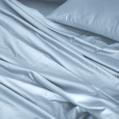 Royal Comfort 1000TC Hotel Grade Bamboo Cotton Sheets Pillowcases Set Ultrasoft - King - Blue Fog-Bed Sheets-PEROZ Accessories