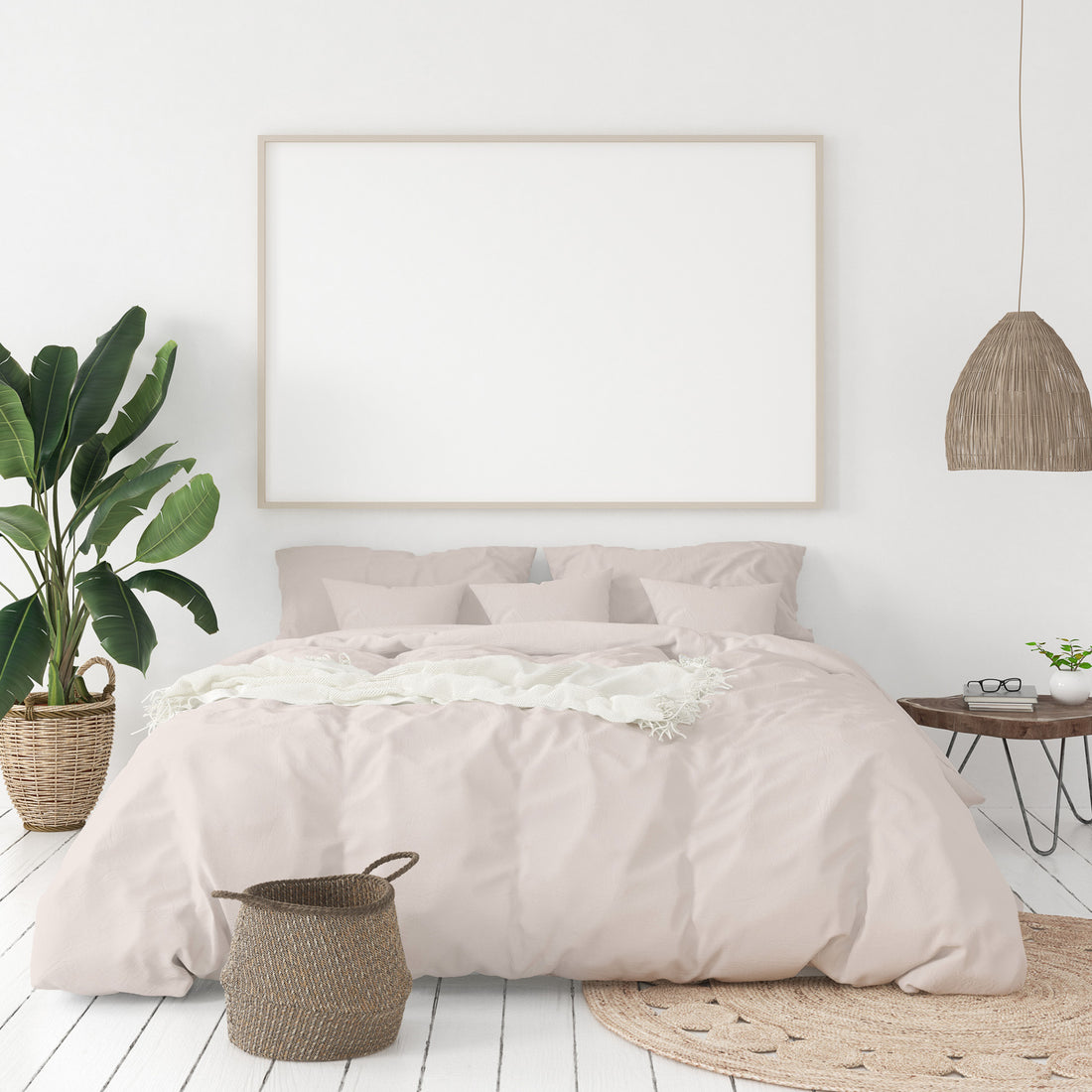 Balmain 1000 Thread Count Hotel Grade Bamboo Cotton Quilt Cover Pillowcases Set - Queen - Blush-Quilt Covers-PEROZ Accessories