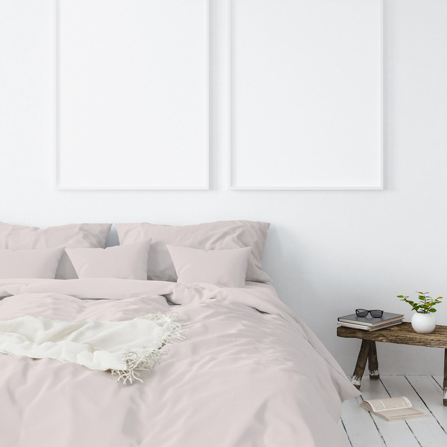 Balmain 1000 Thread Count Hotel Grade Bamboo Cotton Quilt Cover Pillowcases Set - Queen - Blush-Quilt Covers-PEROZ Accessories