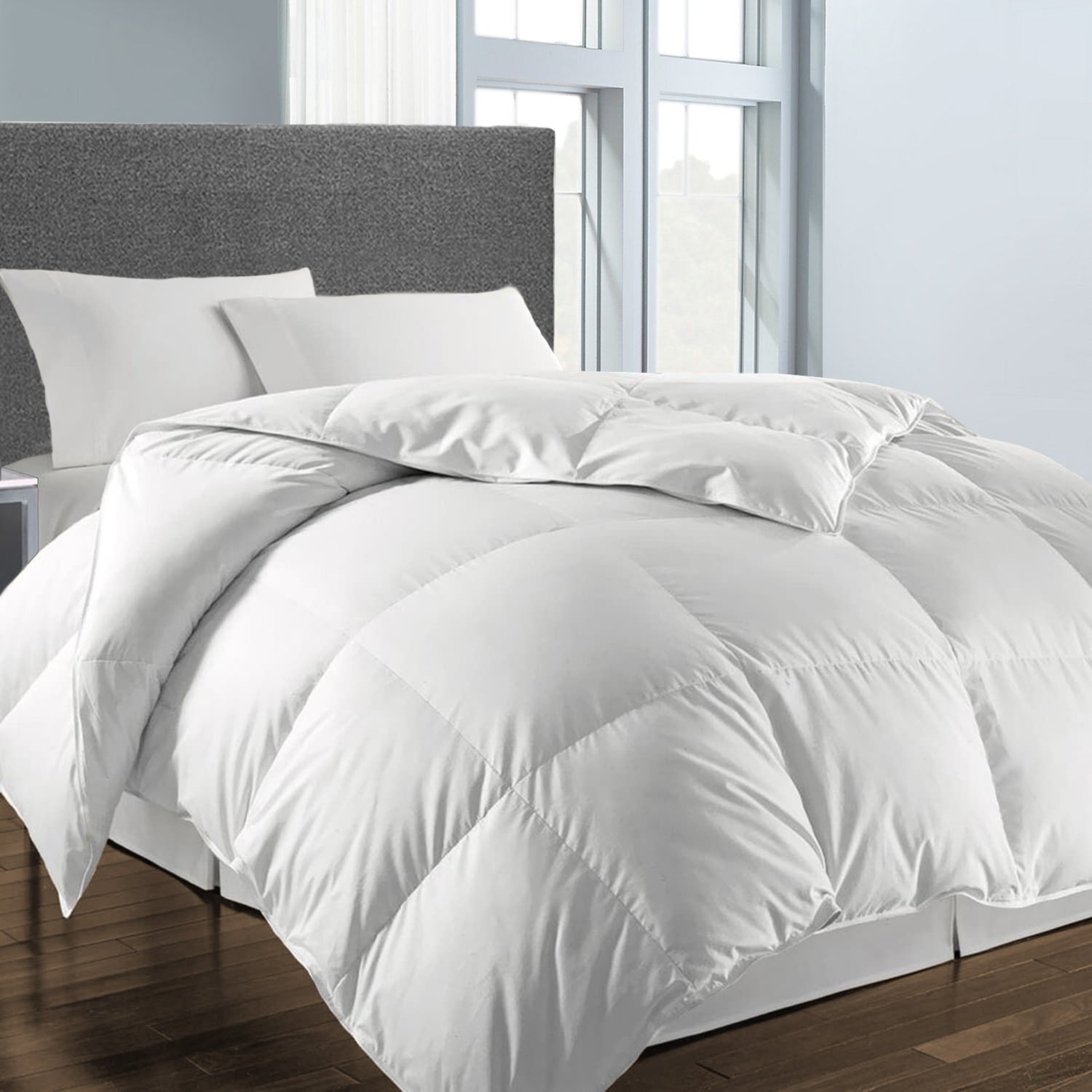 Royal Comfort 500GSM Wool Blend Quilt Premium Hotel Grade with 100% Cotton Cover - King - White-Home &amp; Garden &gt; Bedding-PEROZ Accessories