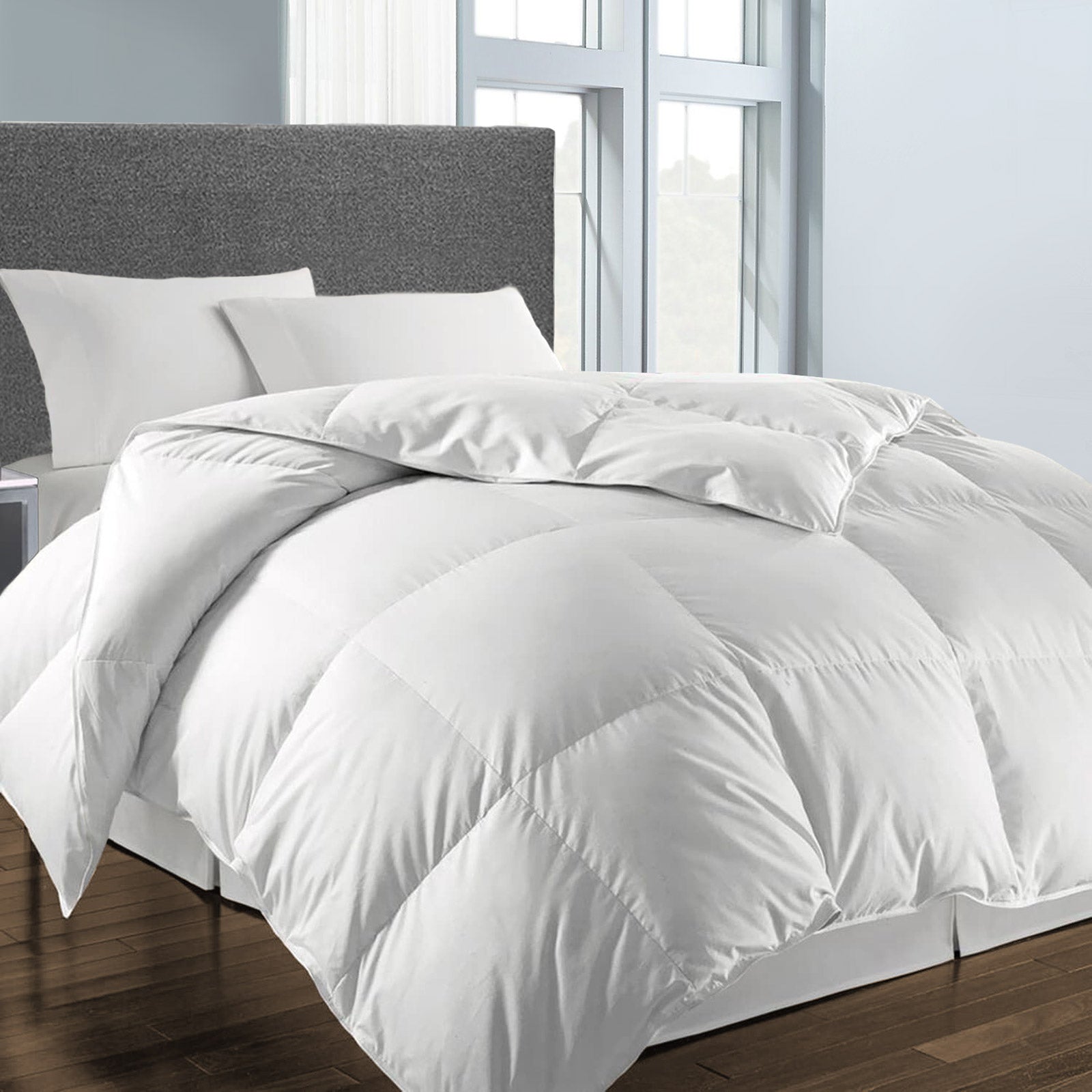 Royal Comfort 500GSM Wool Blend Quilt Premium Hotel Grade with 100% Cotton Cover - King - White-Home &amp; Garden &gt; Bedding-PEROZ Accessories