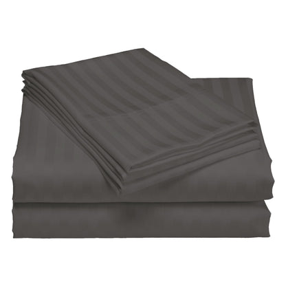 Royal Comfort 1200TC Quilt Cover Set Damask Cotton Blend Luxury Sateen Bedding - Queen - Charcoal Grey-Home &amp; Garden &gt; Bedding-PEROZ Accessories