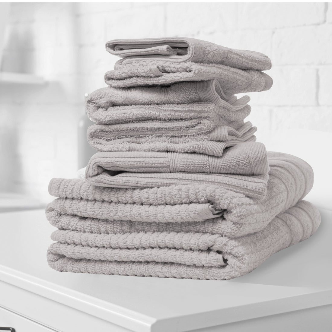 Royal Comfort Eden Egyptian Cotton 600GSM 8 Piece Luxury Bath Towels Set - Holly-Towels-PEROZ Accessories