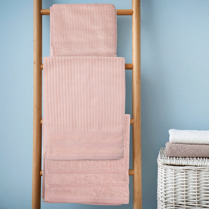 Royal Comfort Eden Egyptian Cotton 600GSM 8 Piece Luxury Bath Towels Set - Blush-Towels-PEROZ Accessories