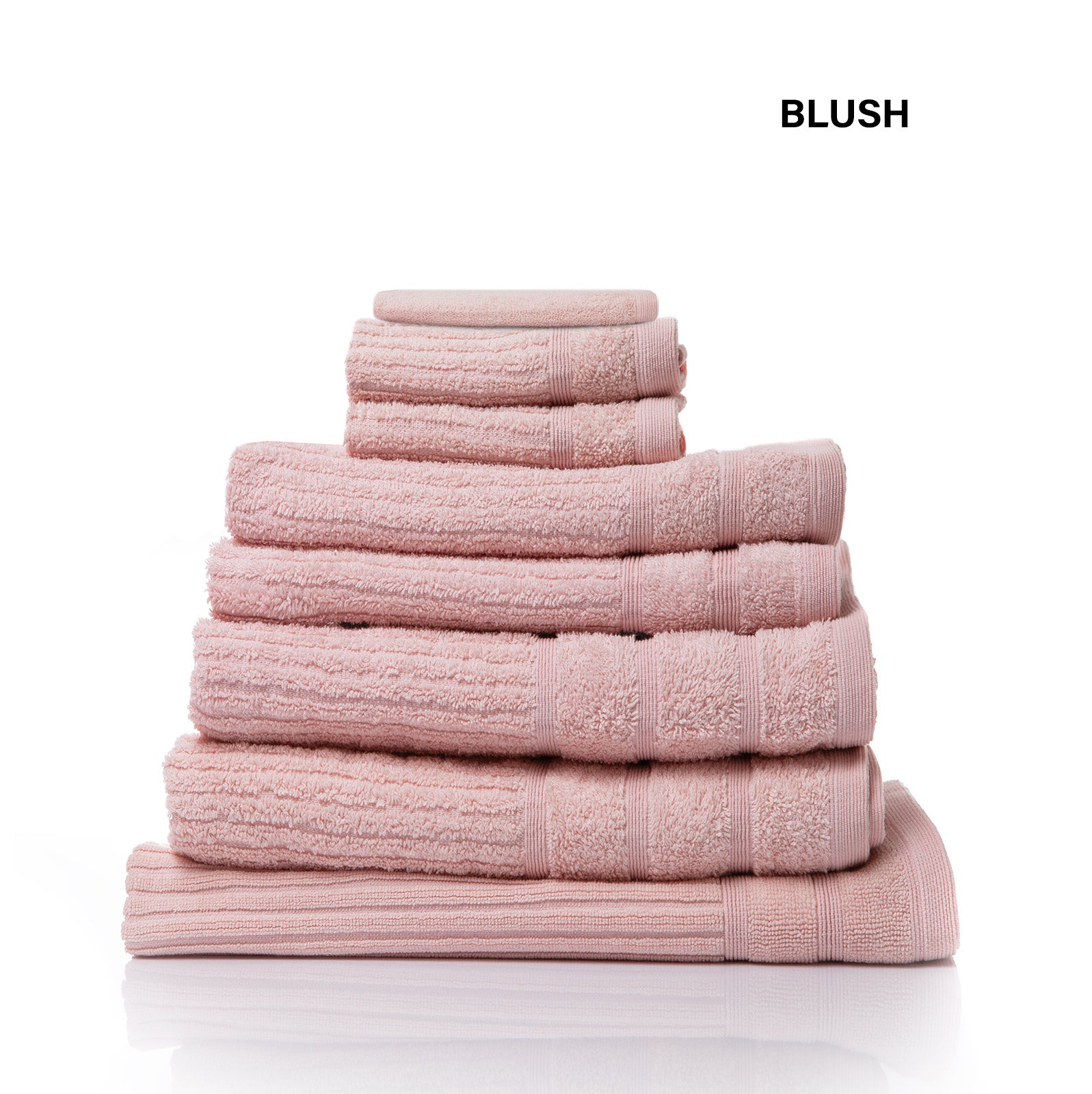 Royal Comfort Eden Egyptian Cotton 600GSM 8 Piece Luxury Bath Towels Set - Blush-Towels-PEROZ Accessories