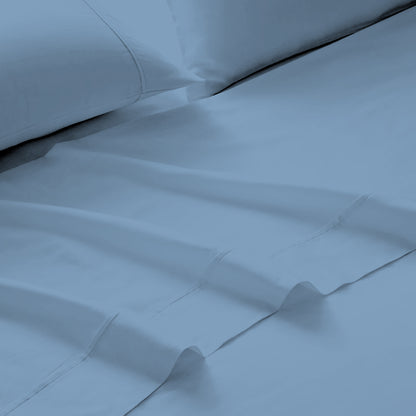 Royal Comfort 1500 Thread Count Cotton Rich Sheet Set 4 Piece Ultra Soft Bedding - Double - Indigo-Home &amp; Garden &gt; Bedding-PEROZ Accessories