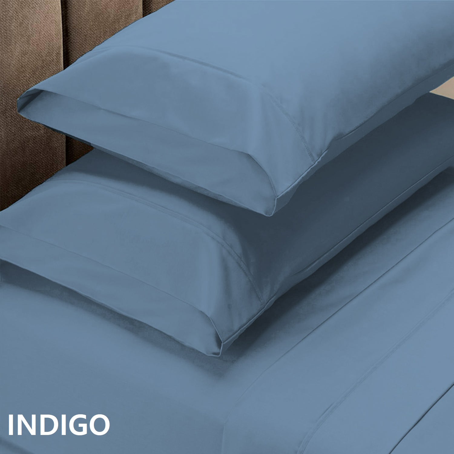 Royal Comfort 1500 Thread Count Cotton Rich Sheet Set 4 Piece Ultra Soft Bedding - Double - Indigo-Home &amp; Garden &gt; Bedding-PEROZ Accessories