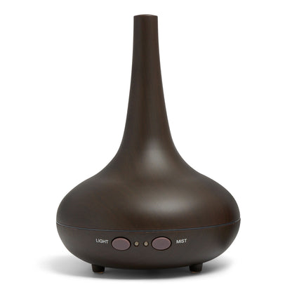 Essential Oil Diffuser Ultrasonic Humidifier Aromatherapy LED Light 200ML 3 Oils - Dark Wood Grain-Aroma Diffusers &amp; Humidifiers-PEROZ Accessories