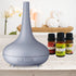 Essential Oil Diffuser Ultrasonic Humidifier Aromatherapy LED Light 200ML 3 Oils - Matte Grey-Aroma Diffusers & Humidifiers-PEROZ Accessories