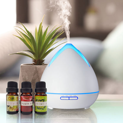 Essential Oils Ultrasonic Aromatherapy Diffuser Air Humidifier Purify 400ML - White-Aroma Diffusers &amp; Humidifiers-PEROZ Accessories