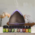 Purespa Diffuser Set With 10 Pack Diffuser Oils Humidifier Aromatherapy - Dark Wood-Aroma Diffusers & Humidifiers-PEROZ Accessories
