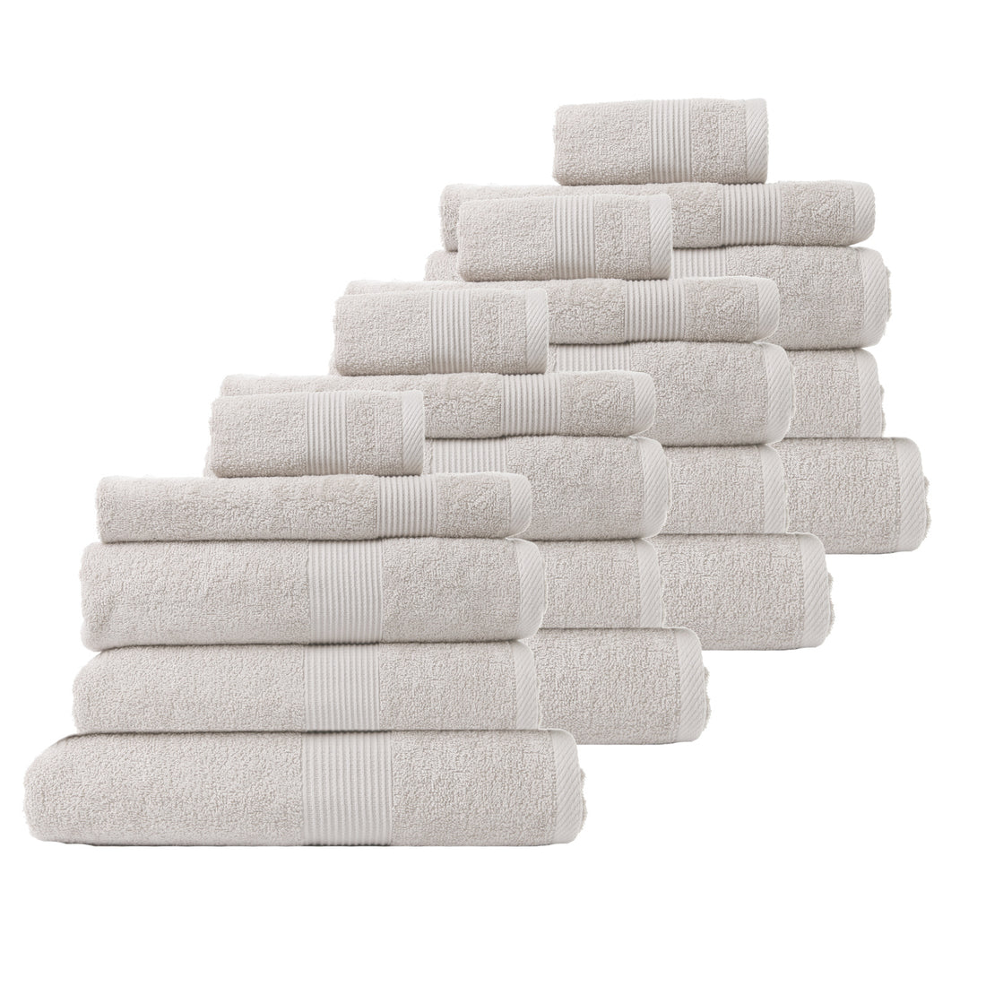 Royal Comfort 20 Piece Cotton Bamboo Towel Bundle Set 450GSM Luxurious Absorbent - Sea Holly-Home &amp; Garden &gt; Bathroom Accessories-PEROZ Accessories