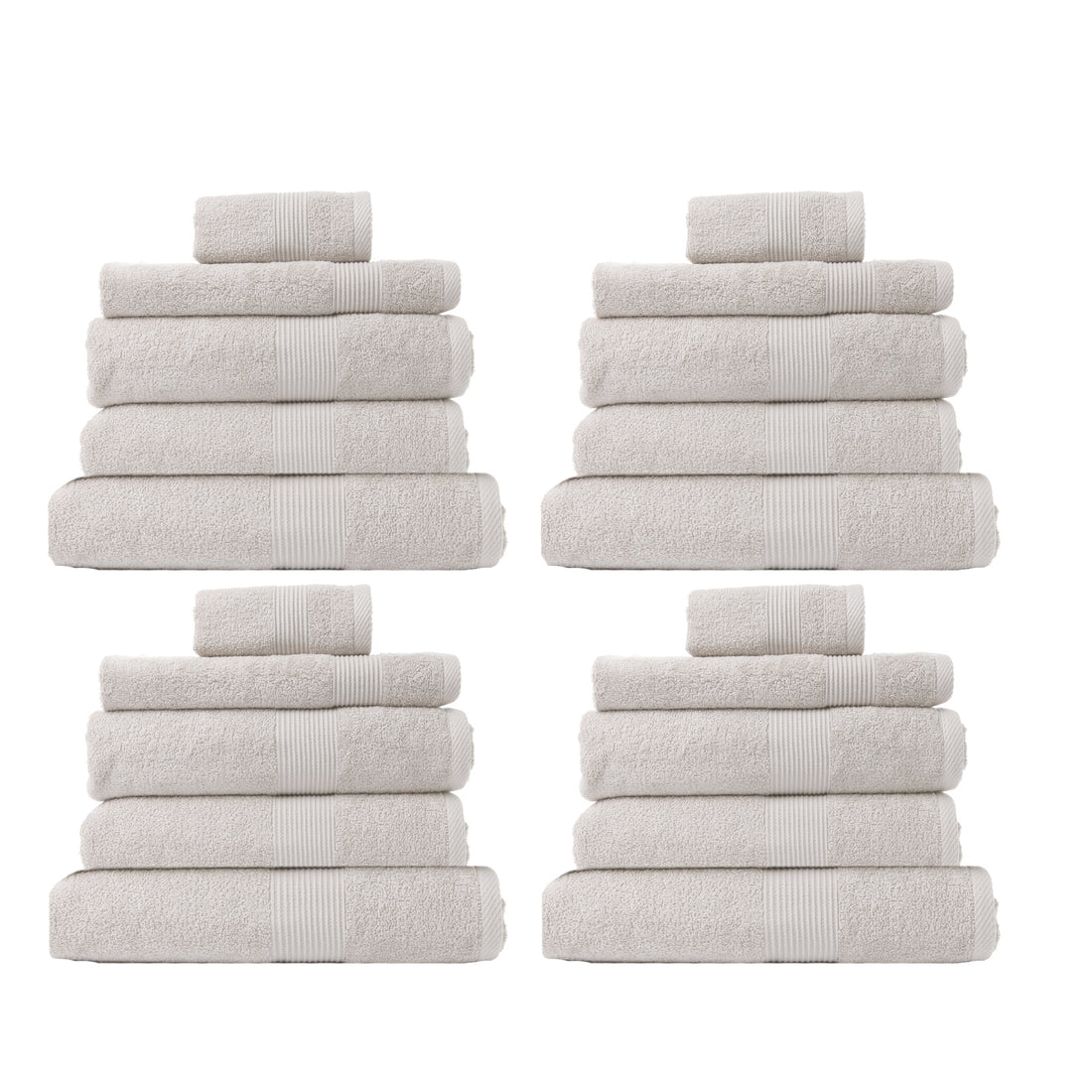 Royal Comfort 20 Piece Cotton Bamboo Towel Bundle Set 450GSM Luxurious Absorbent - Sea Holly-Home &amp; Garden &gt; Bathroom Accessories-PEROZ Accessories