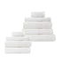 Royal Comfort 9 Piece Cotton Bamboo Towel Bundle Set 450GSM Luxurious Absorbent - White-Towels-PEROZ Accessories