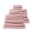 Royal Comfort 16 Piece Egyptian Cotton Eden Towel Set 600GSM Luxurious Absorbent - Blush-Towels-PEROZ Accessories