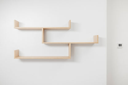 ZURICH MULTI LEVEL SHELF KIT (OAK)-Furniture &gt; Living Room-PEROZ Accessories