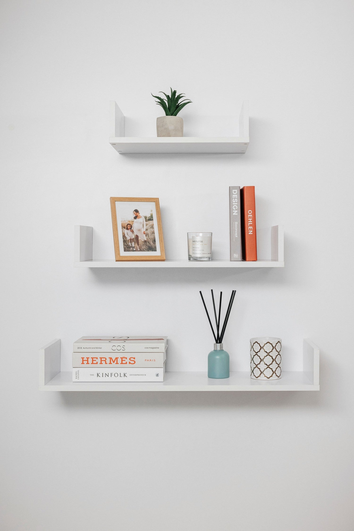 OSLO THREE PIECE SHELF KIT (WHITE)-Furniture &gt; Living Room-PEROZ Accessories