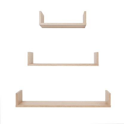 OSLO THREE PIECE SHELF KIT (OAK)-Furniture &gt; Living Room-PEROZ Accessories