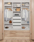 MALMO TWO SHELF/HANGRAIL WALK IN WARDROBE-Furniture > Living Room-PEROZ Accessories