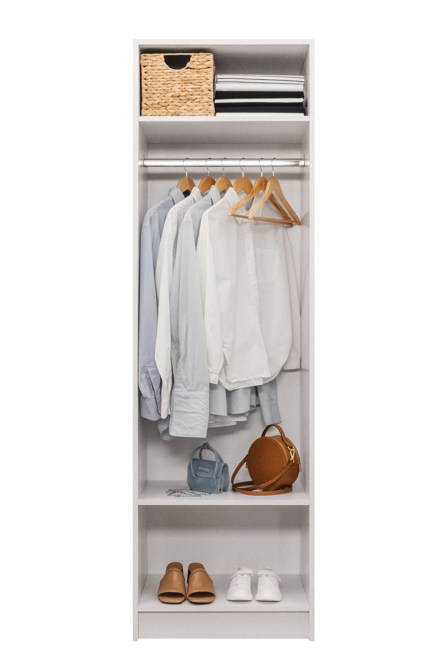 MALMO TWO SHELF/HANGRAIL WALK IN WARDROBE-Furniture &gt; Living Room-PEROZ Accessories
