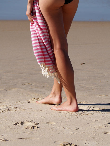 PORTSEA TURKISH COTTON TOWEL - ROSE-Outdoor &gt; Picnic-PEROZ Accessories