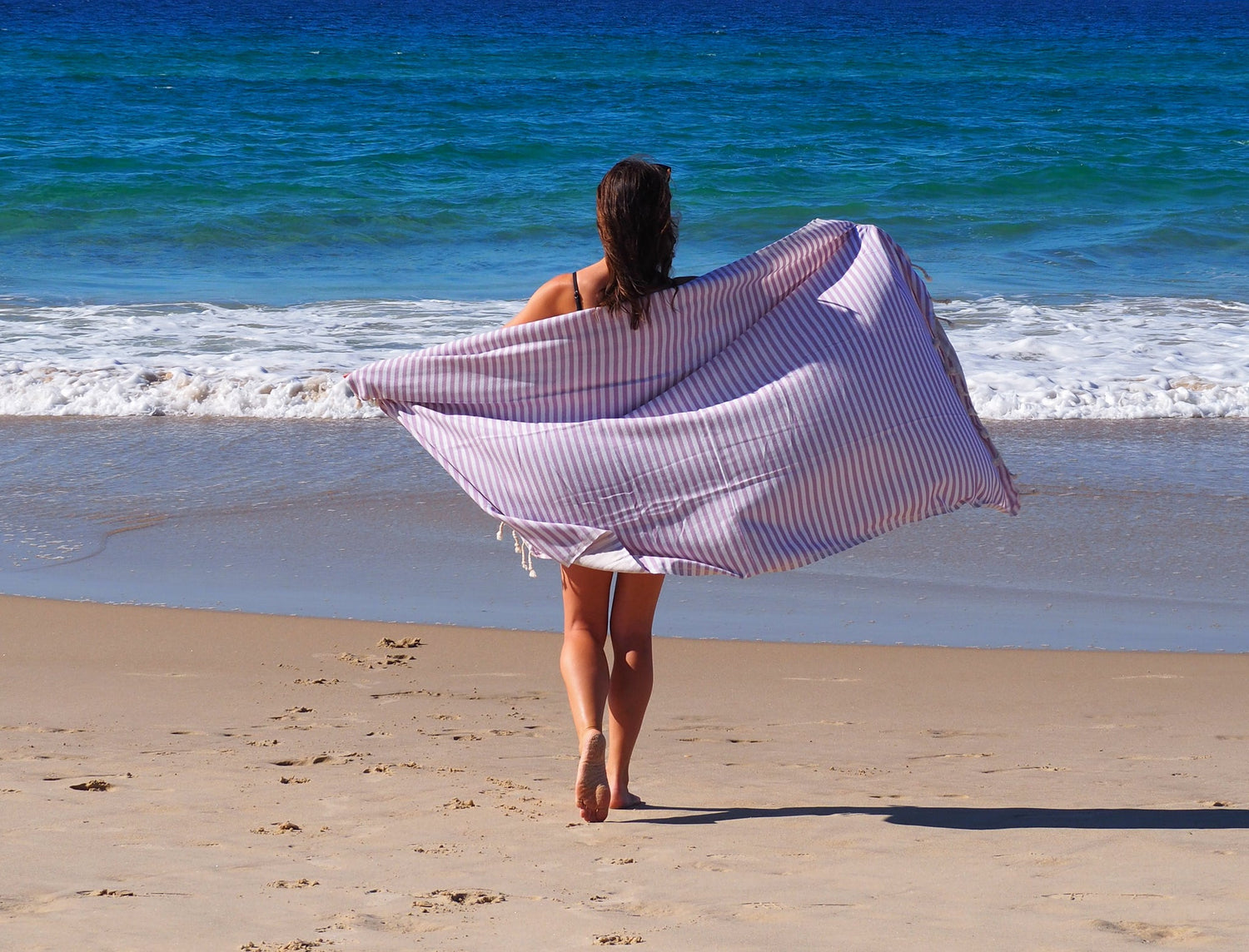 PORTSEA TURKISH COTTON TOWEL - LILAC-Outdoor &gt; Picnic-PEROZ Accessories