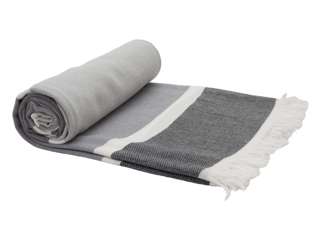 SORRENTO TURKISH COTTON TOWEL - MONOCHROME-Outdoor &gt; Picnic-PEROZ Accessories