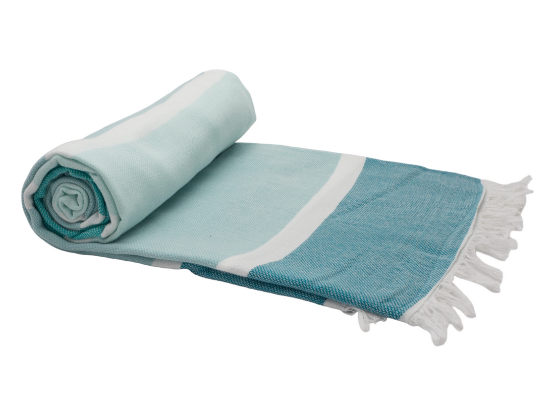SORRENTO TURKISH COTTON TOWEL - OCEAN-Outdoor &gt; Picnic-PEROZ Accessories