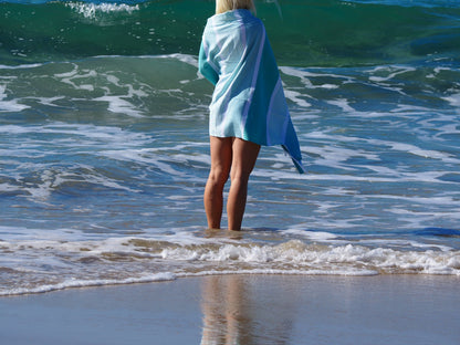 SORRENTO TURKISH COTTON TOWEL - OCEAN-Outdoor &gt; Picnic-PEROZ Accessories