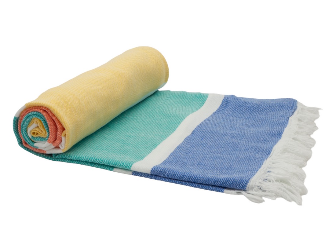 SORRENTO TURKISH COTTON TOWEL - TROPICAL-Outdoor &gt; Picnic-PEROZ Accessories