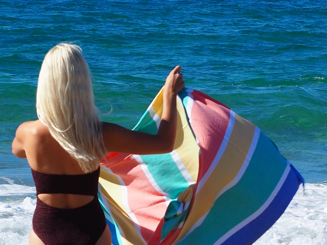 SORRENTO TURKISH COTTON TOWEL - TROPICAL-Outdoor &gt; Picnic-PEROZ Accessories