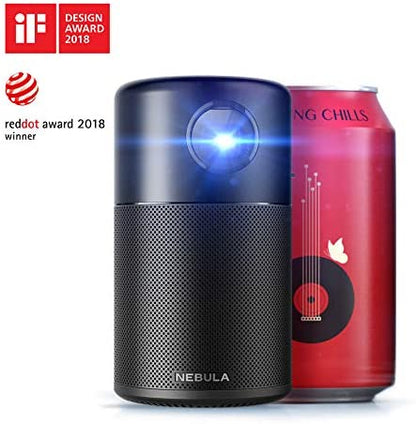 ANKER Nebula Projector Capsule the Smart Wi-Fi Mini Portable Projector with 100 ANSI Lumen 360 Speaker-Video Projectors-PEROZ Accessories