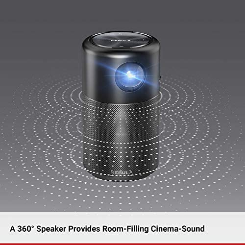 ANKER Nebula Projector Capsule the Smart Wi-Fi Mini Portable Projector with 100 ANSI Lumen 360 Speaker-Video Projectors-PEROZ Accessories