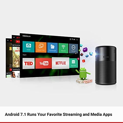 ANKER Nebula Projector Capsule the Smart Wi-Fi Mini Portable Projector with 100 ANSI Lumen 360 Speaker-Video Projectors-PEROZ Accessories
