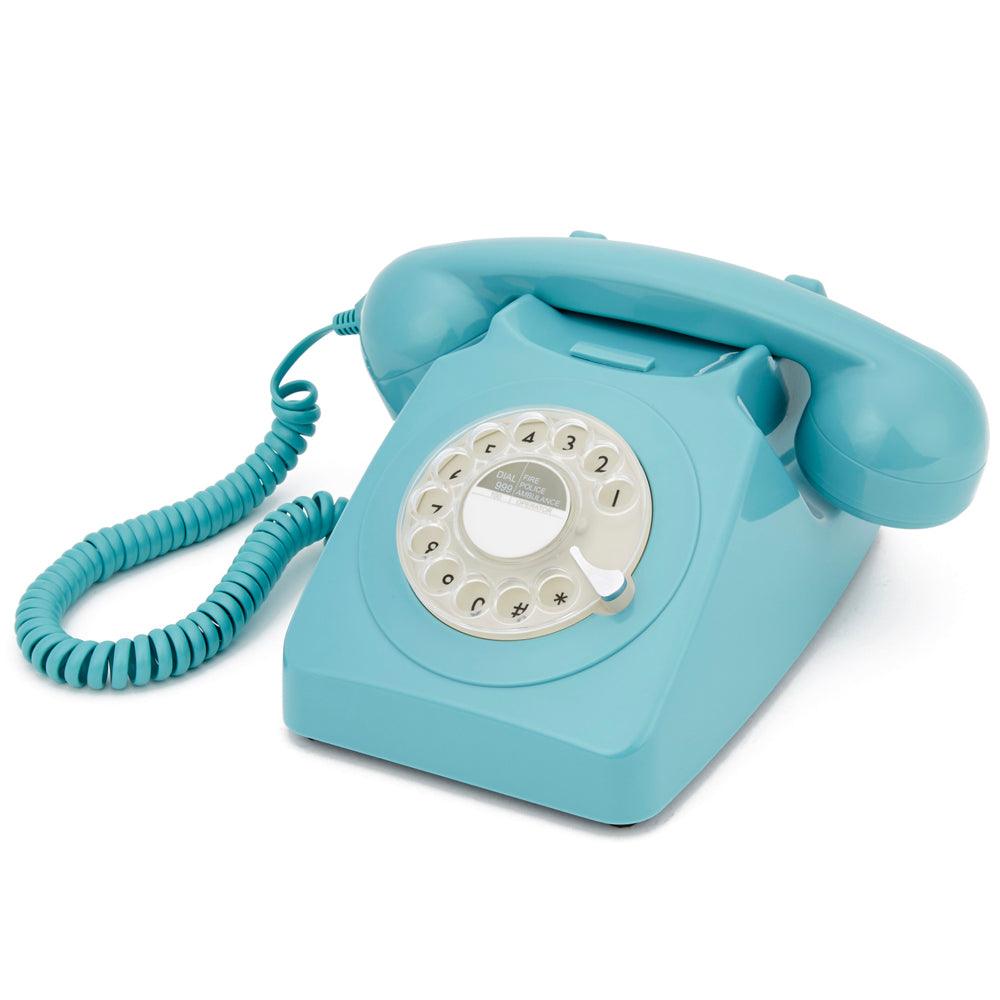 GPO RETRO GPO 746 ROTARY TELEPHONE - BLUE-Home &amp; Garden &gt; Home Office Accessories-PEROZ Accessories