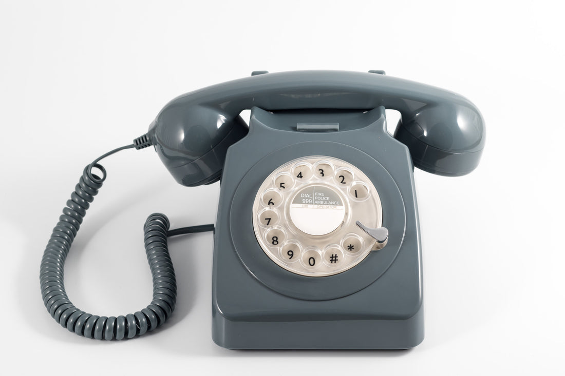 GPO RETRO GPO 746 ROTARY TELEPHONE - GREY-Home &amp; Garden &gt; Home Office Accessories-PEROZ Accessories