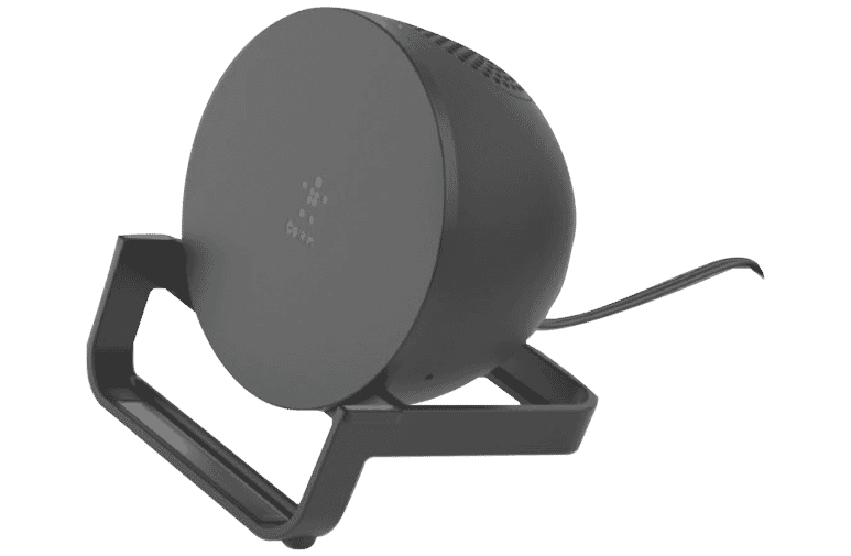 BELKIN 10W Fast Wireless Charging Stand with Speaker Black- Compact Design, Case-compatible, Crystal-clear speaker and microphone-Chargers-PEROZ Accessories