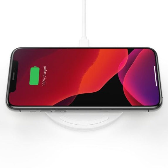 BELKIN Boost 15W Wireless Charging Pad with 24W QC 3.0 Wall Charger - White- Qi certified, Case compatible, LED light indicates-Chargers-PEROZ Accessories