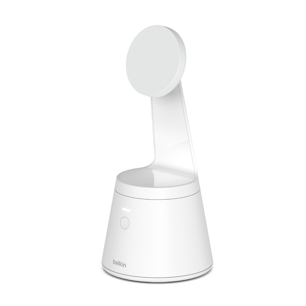 BELKIN Magnetic Phone Mount with Face Tracking - White - (MMA001btWH), 360-Degrees of Rotation, Perfect Magnetic Alignment, Works with MagSafe Cases-Chargers-PEROZ Accessories